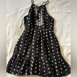 Idyllwind Embroidered Halter Neck Mini Dress XS